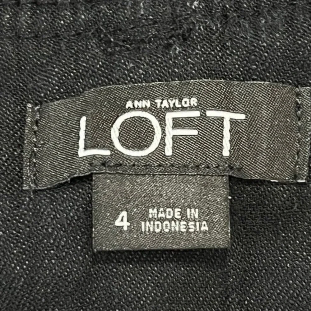 Ann‎ Taylor Loft Linen Blend Utility Cargo Pants Straight Crop Pockets 4 Womens